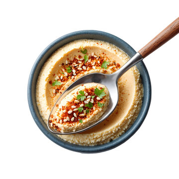 spoonful of creamy, buttery niter kibbeh clarified spiced butter