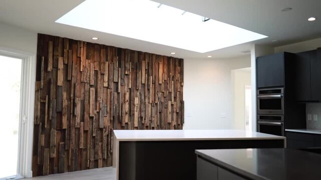 Wooden wall decor interior design