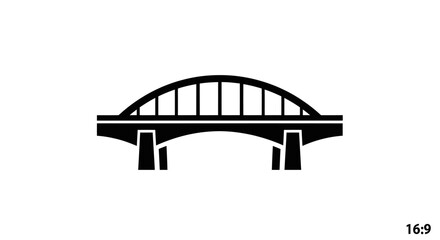 Simple yet striking minimal black and white bridge design suitable for various project applications