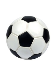 White and black soccer ball, isolated on white background