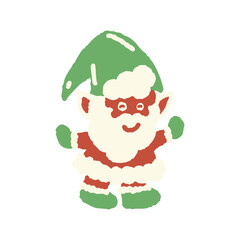 Hand Drawn Christmas Doodle Sticker Illustration