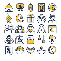 25 Eid Fitr Icon Pack