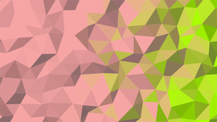 Fototapeta premium Pink and Green Polygonal Geometric Abstract Background With Subtle Gradient triangle
