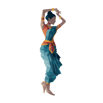 Mystical Dance: An elegant figure in traditional attire performs a mesmerizing dance, representing the essence of culture and expression. 