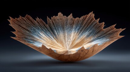 Intricate Wooden Sculpture: A Symphony of Texture and Hues