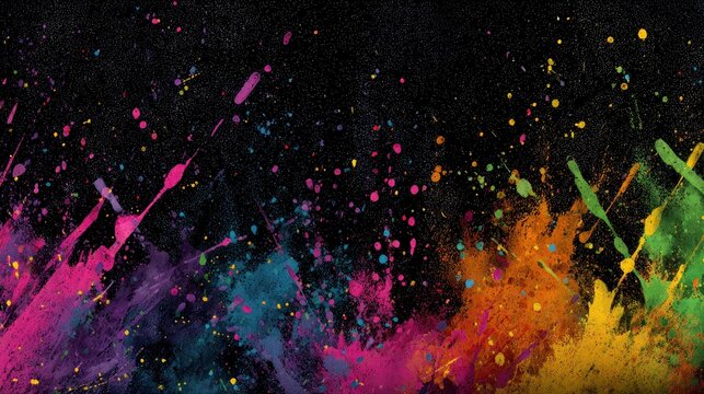 Vibrant color explosion on black background