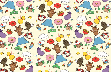 お正月の背景イラスト