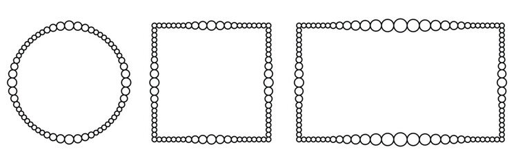 Elegant geometric frames crafted from interconnected circles in versatile design