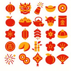 25 New Year Chinese Icon