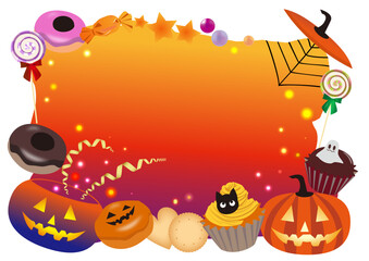 ハロウィンお菓子のフレーム2