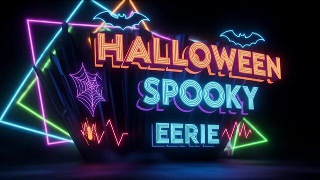 Halloween Spooky Eerie Neon Glow