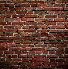 Fototapeta premium texture of the brick wall close up wallpaper background