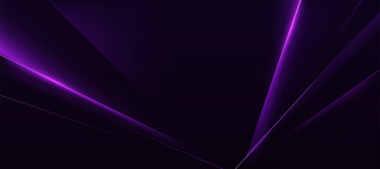  Purple Luxury Neon Lines Abstract On Dark Background © Aneg
