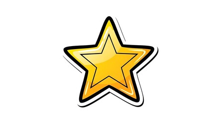 Obraz premium A shining golden star isolated. 