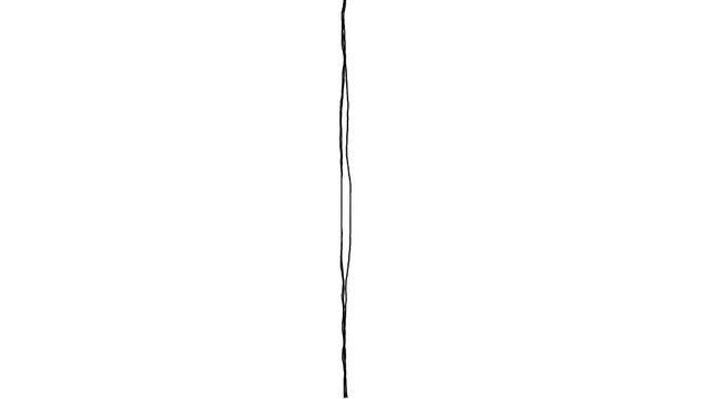 縦線の落書き線画イラスト 線が動く手描きのアイコン動画。ループする4Kアニメーション
