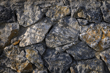Rustic stone fence texture Cyprus