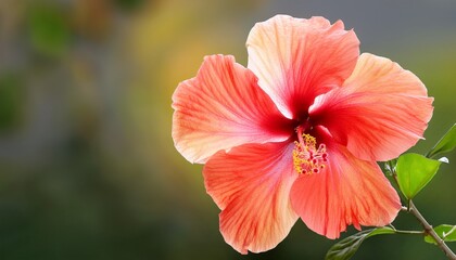 vibrant hibiscus flower blooming in nature botanical natural environment isolated on transparent background