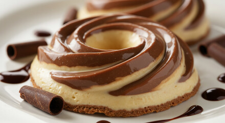 Decadent chocolate swirl dessert with rich flavors, perfect for celebrating special moments