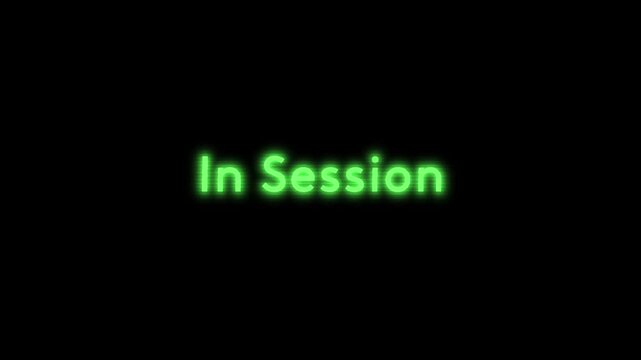 Streaming related phrase animation with green glowing letters on black background