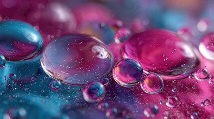 Abstract, vibrant, colorful mix of  bubbles
