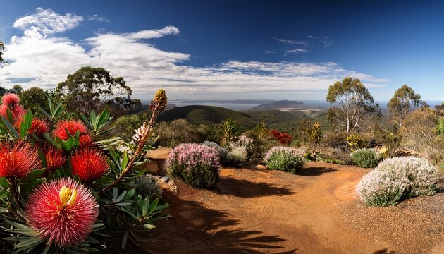 australian native flowers include flat modern kangaroo paw bottlebrush boronia and banksia