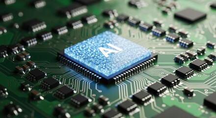 Sophisticated AI Chip on Circuit Board for Advanced Computing Technology