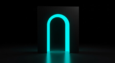 Step into the future through a glowing neon portal, a gateway to innovation and possibility