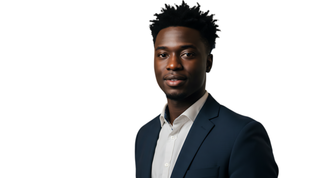 Confident Young Black Man in Suit