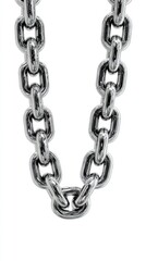 Obraz premium Stylish shiny metal chain link necklace perfect for standout fashion looks at any event