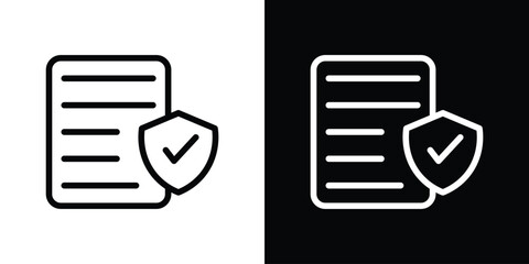 Insurance policy icon design elements. icons for app or web
