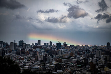 大雨の札幌