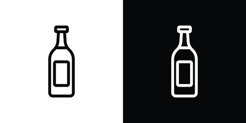 Champagne bottle icon design elements. icons for app or web