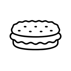 Biscuit with Cream Filling Icon for Web and Graphic Design