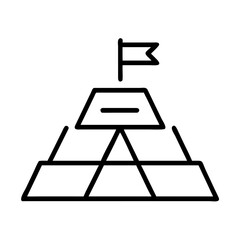 Business Mission Pyramid Vision Icon for Web and Graphic Design