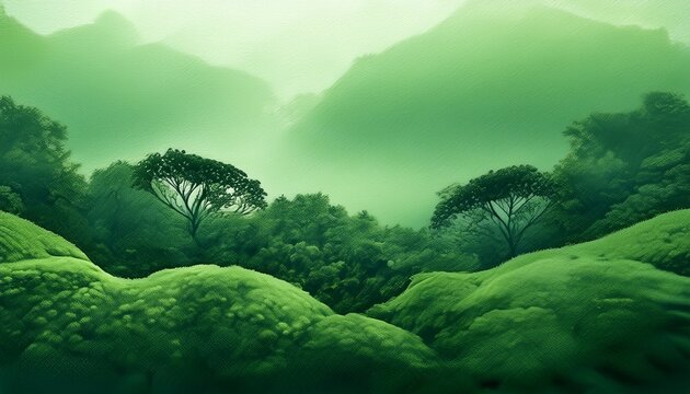 draw a background similar to the one in procreate in a green tone