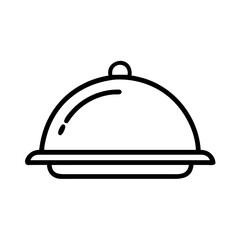 Cloche Food Icon for Web and Graphic Design