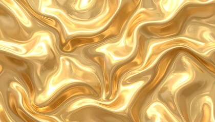 Obraz premium Smooth flowing golden fabric texture for luxury design high resolution background Image