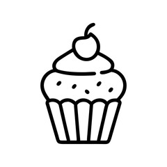 Cupcake Icon for Web and Graphic Design