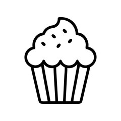 Cupcake Muffin with Icing Icon for Web and Graphic Design