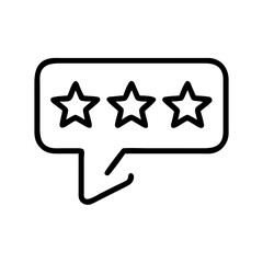 Customer Feedback Review Comments Icon for Web and Graphic Design