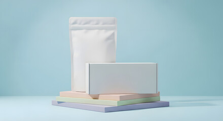 Blank packaging mockup presentation for your design projects minimalist style