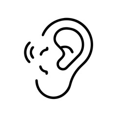 Ear Hearing Medical Icon for Web and Graphic Design