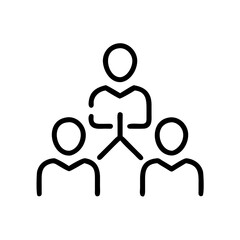 Employee Teamwork Management Cooperation Icon for Web and Graphic Design