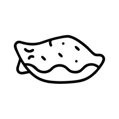 Fried Fish Fillet Seafood Icon for Web and Graphic Design