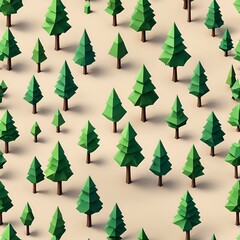 Fototapeta premium trees set, Generate AI
