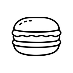 Macaron Sweet French Pastry Icon for Web and Graphic Design
