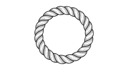 A circular frame created using a classic rope design.