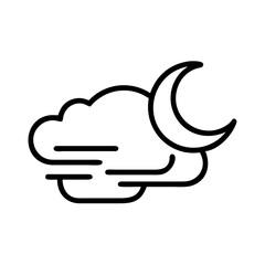 Night Fog Icon for Web and Graphic Design
