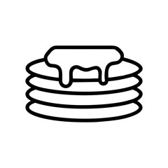 Pancake Stack with Syrup Icon for Web and Graphic Design