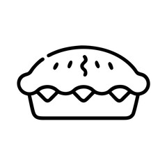 Pie Dessert with Filling Icon for Web and Graphic Design